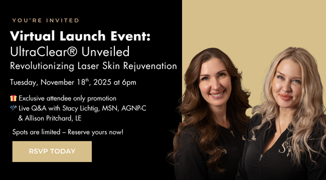 UltraClear Virtual Launch Event at Skin Tight Aesthetics banner